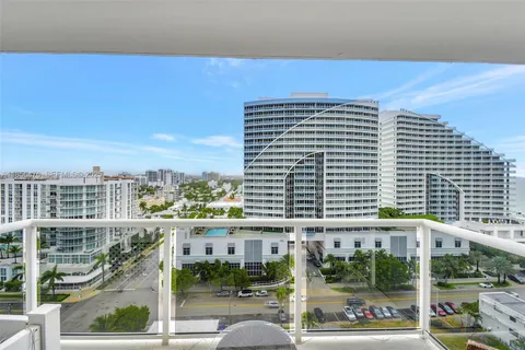 a view of a building from a window
