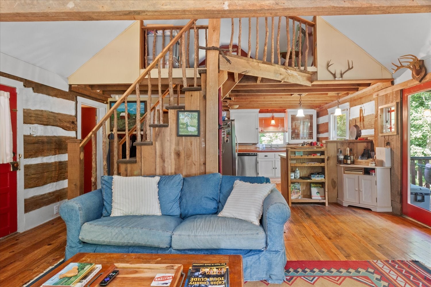 2095 Coyle Road Lynnville, TN 38472 - Photo 9 of 28 Handmade twisted bark staircase leads to loft above
