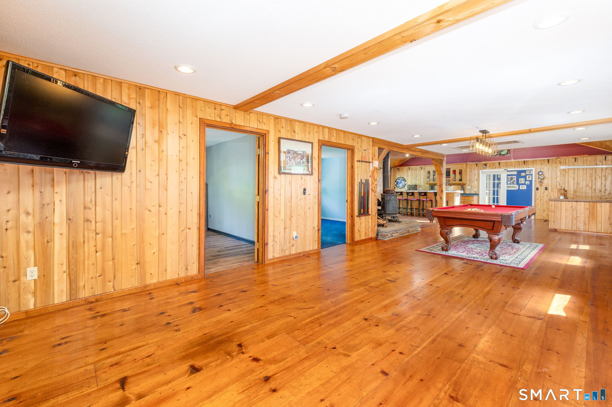250 Center Hill Road Barkhamsted, CT 06063 - Photo 12 of 40 a living room with furniture and a flat screen tv