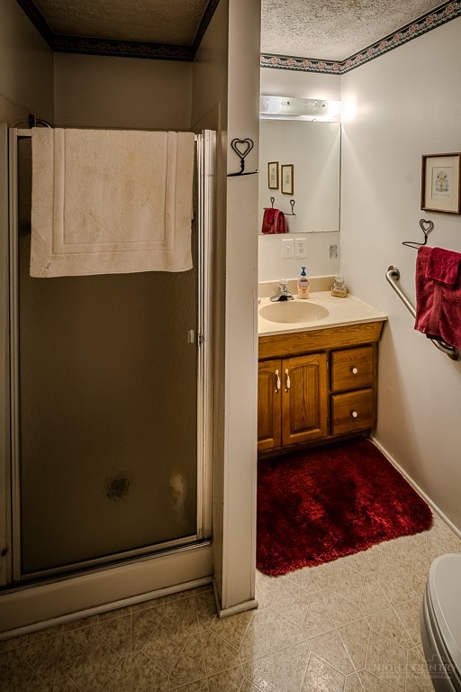 107-109 Shagbark Road Beech Mountain, NC 28604 - Photo 22 of 45 a bathroom with a sink a mirror and a shower