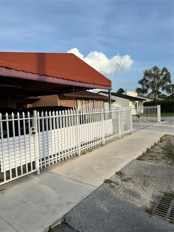 a view of a bench in the roof deck