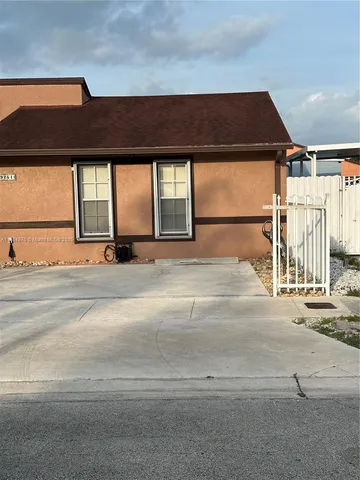 a view of a building from a porch