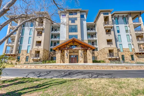 a front view of a building