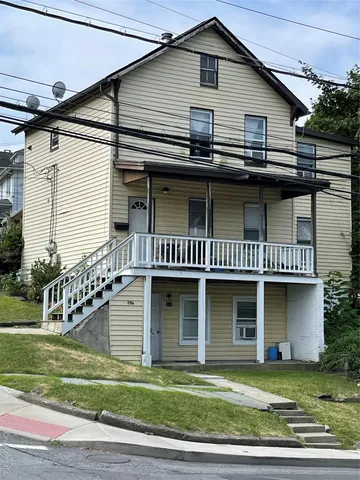 a front view of a house