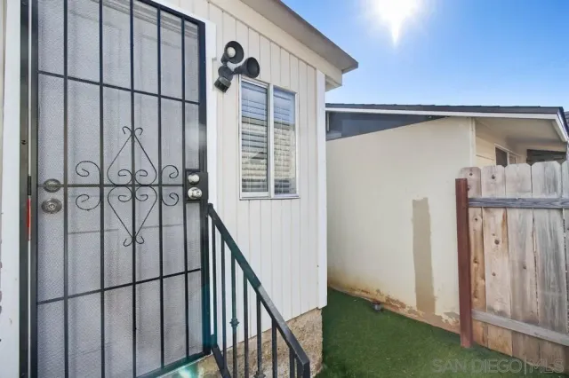 a view of front door