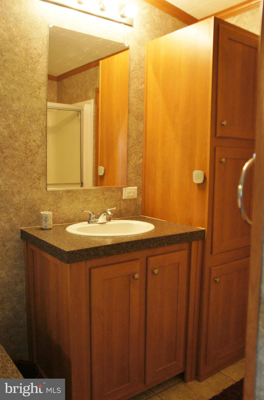 118 German Chapel Road Prince Frederick, MD 20678 - Photo 12 of 27 a bathroom with a granite countertop sink and a mirror