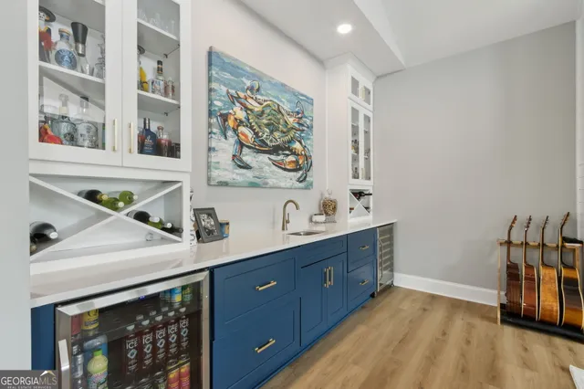 a view of roof with wooden floor
