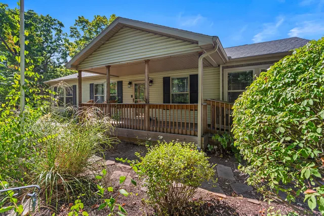 front view of a house with a porch