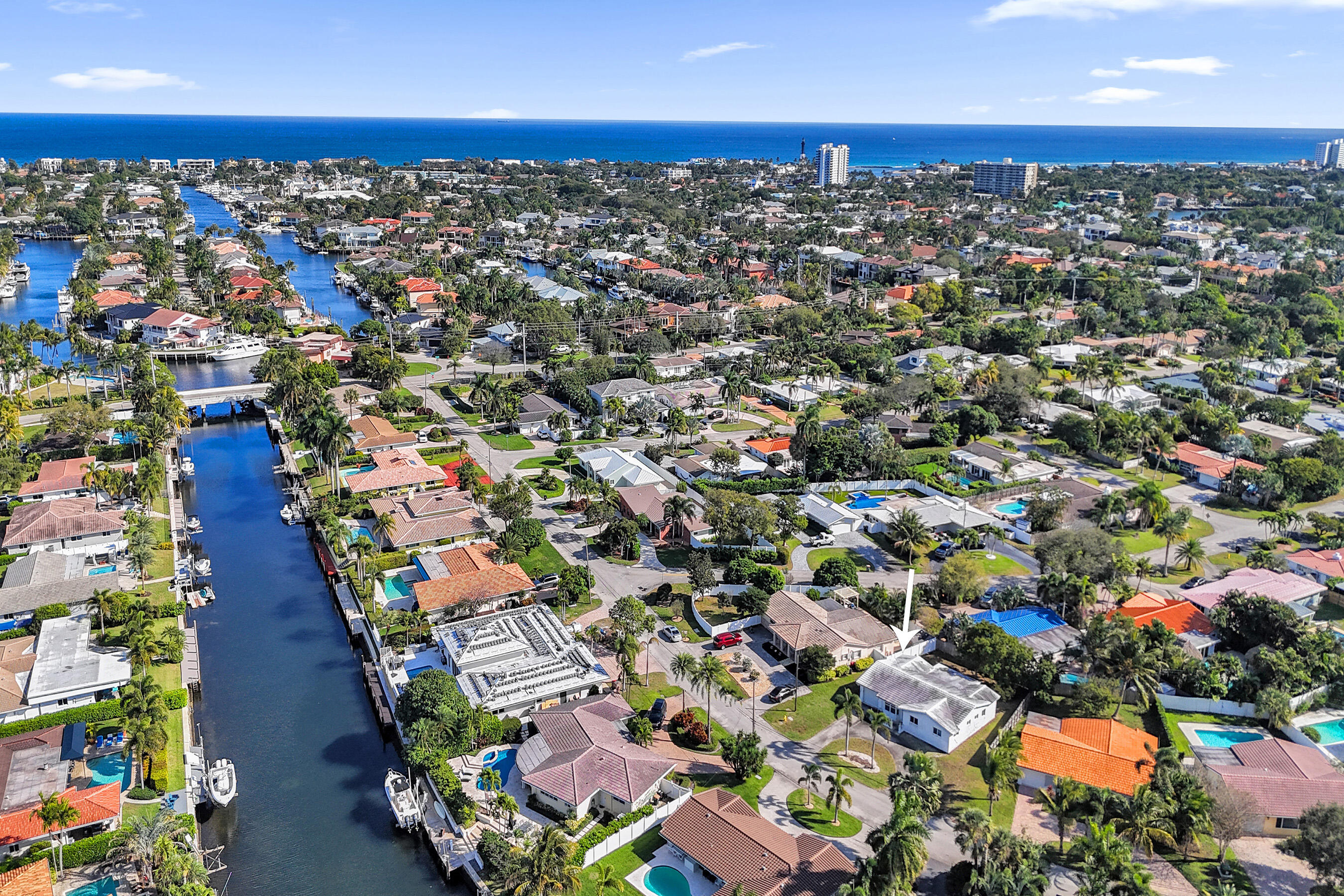 2110 Northeast 29th Street Lighthouse Point, FL 33064 - Photo 2 of 11 an aerial view of residential houses with outdoor space and street view