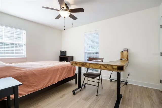 a view of a backyard with a garden