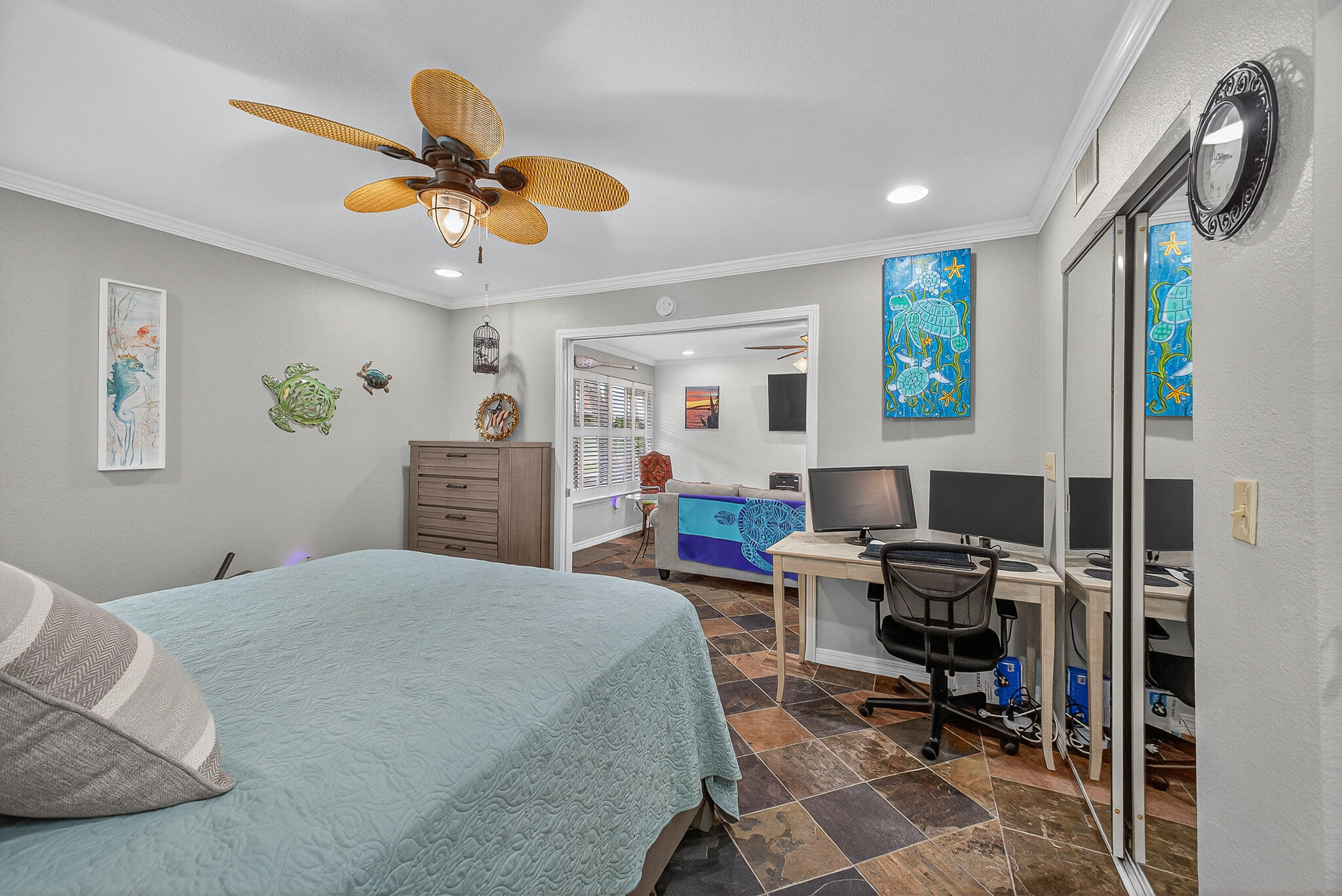 210 Pelham Road, Unit 104B Fort Walton Beach, FL 32547 - Photo 30 of 43 a bedroom with a workspace