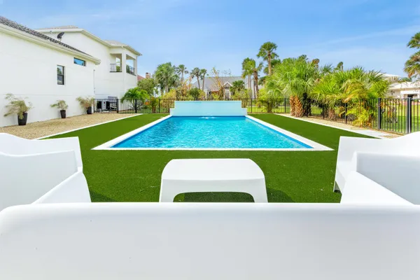 a view of outside space and a lake view