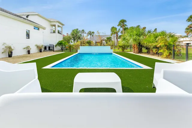 a view of outside space and a lake view