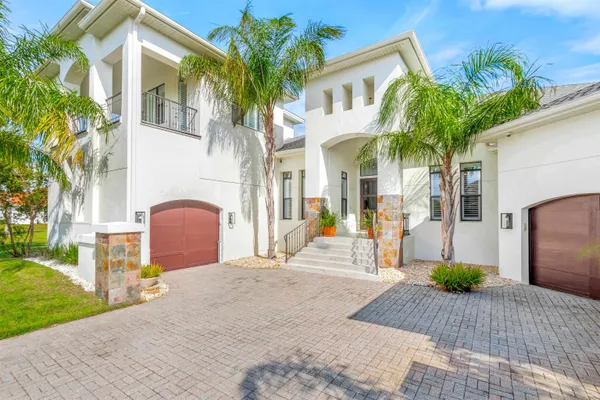 a view of a house with a patio