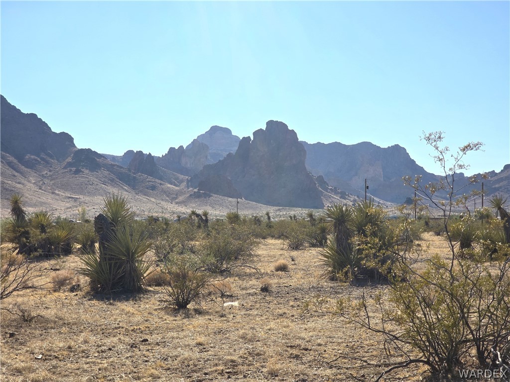 2821 Hopi Road Golden Valley, AZ 86413 - Photo 27 of 30 a view of a dry yard with mountains in the background