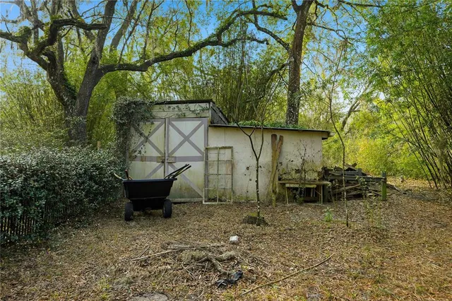 a view of swimming pool with seating space
