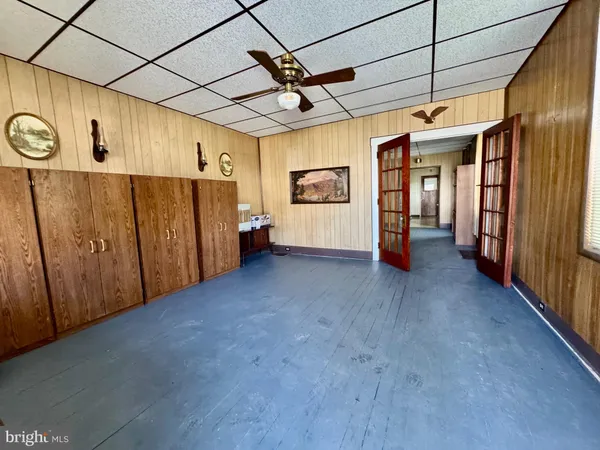 a view of hallway with stairs