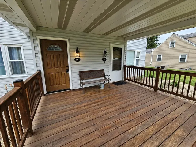 a view of a house with wooden floor