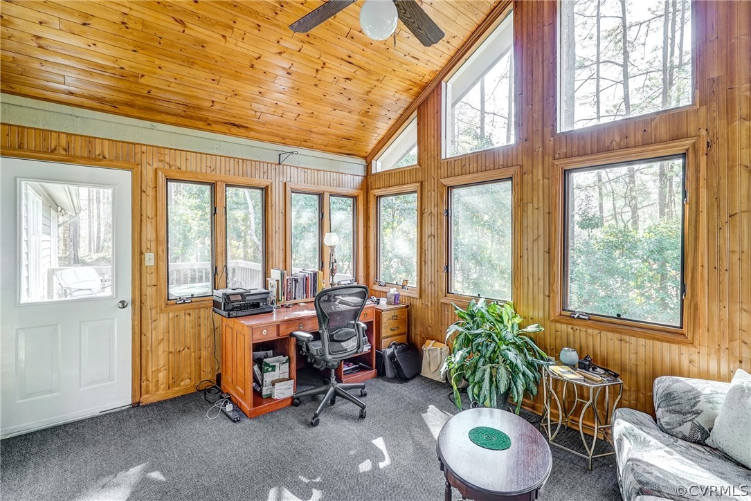 14201 Regatta Pointe Road Midlothian, VA 23112 - Photo 8 of 18 Sunroom/office off of dining room. Vaulted wood c