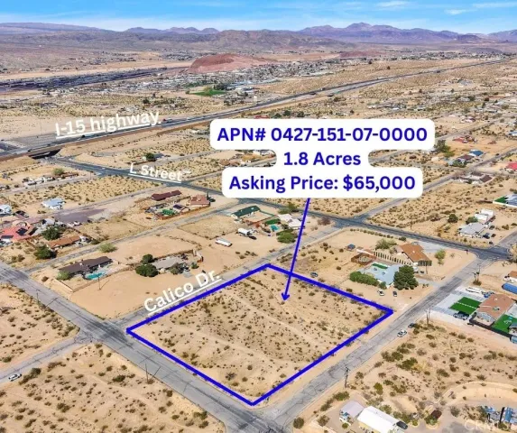 $65,000 | 0 Calico Drive, Barstow, CA 92311