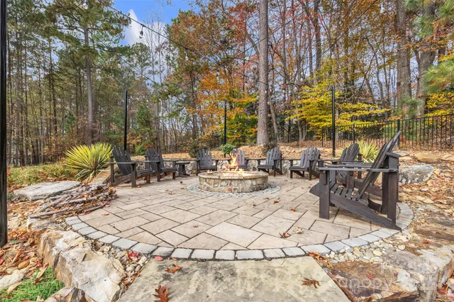 a view of outdoor space with seating
