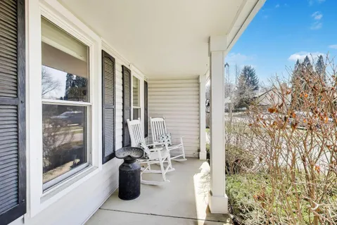 a view of a living room and a window
