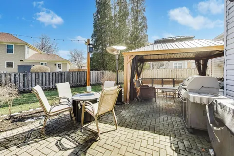 a view of a chairs and a tables in the patio