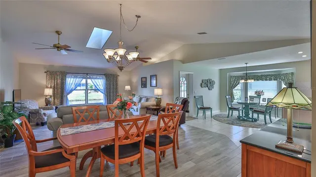 a view of a garden with houses