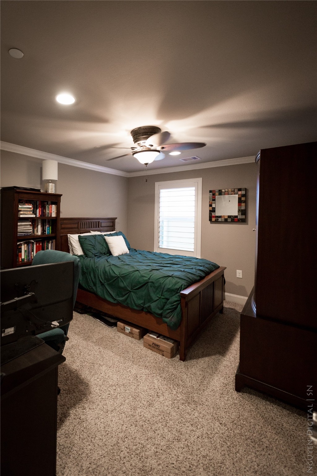 1204 Cushing Street Houston, TX 77019 - Photo 20 of 26 a bedroom with a large bed and a window