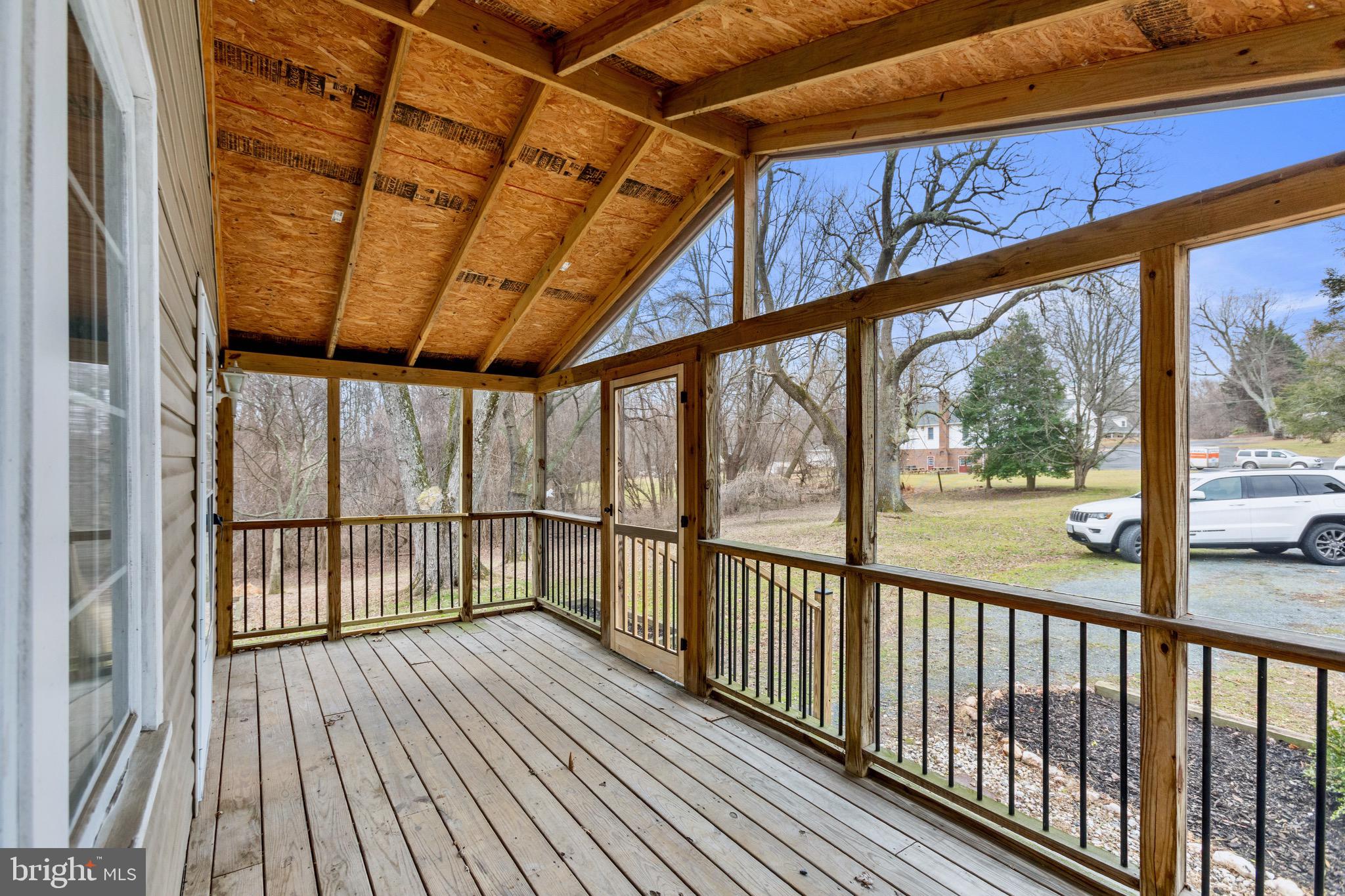 Screened-in front porch