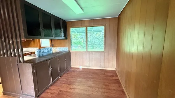 a room with a washing machine