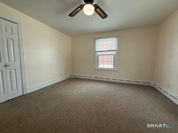 an empty room with a window