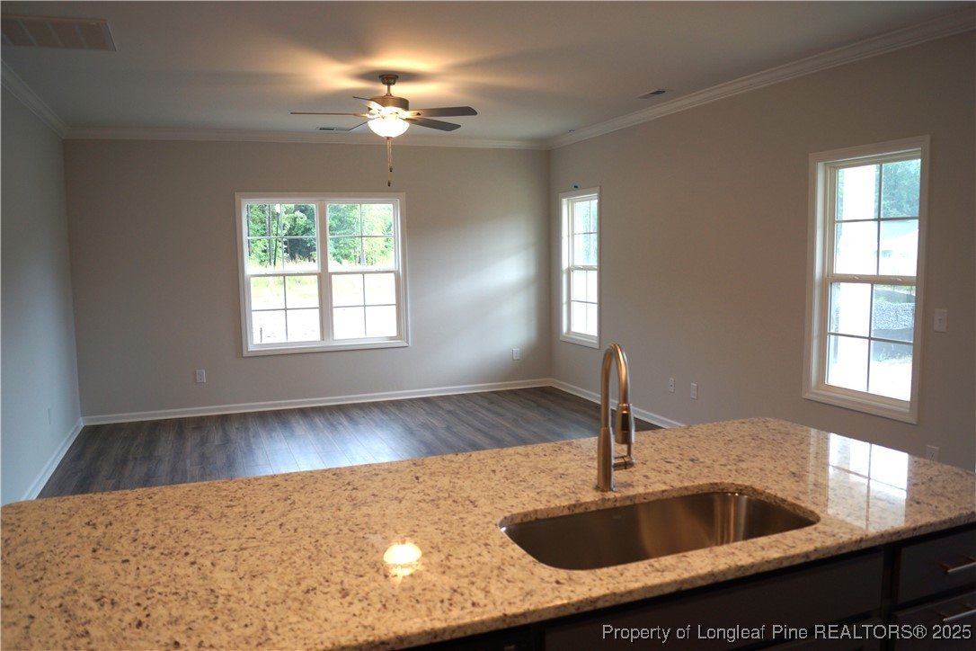 174 Nectar Lane Bunnlevel, NC 28323 - Photo 7 of 41 a kitchen with kitchen island a sink granite counter tops and a window