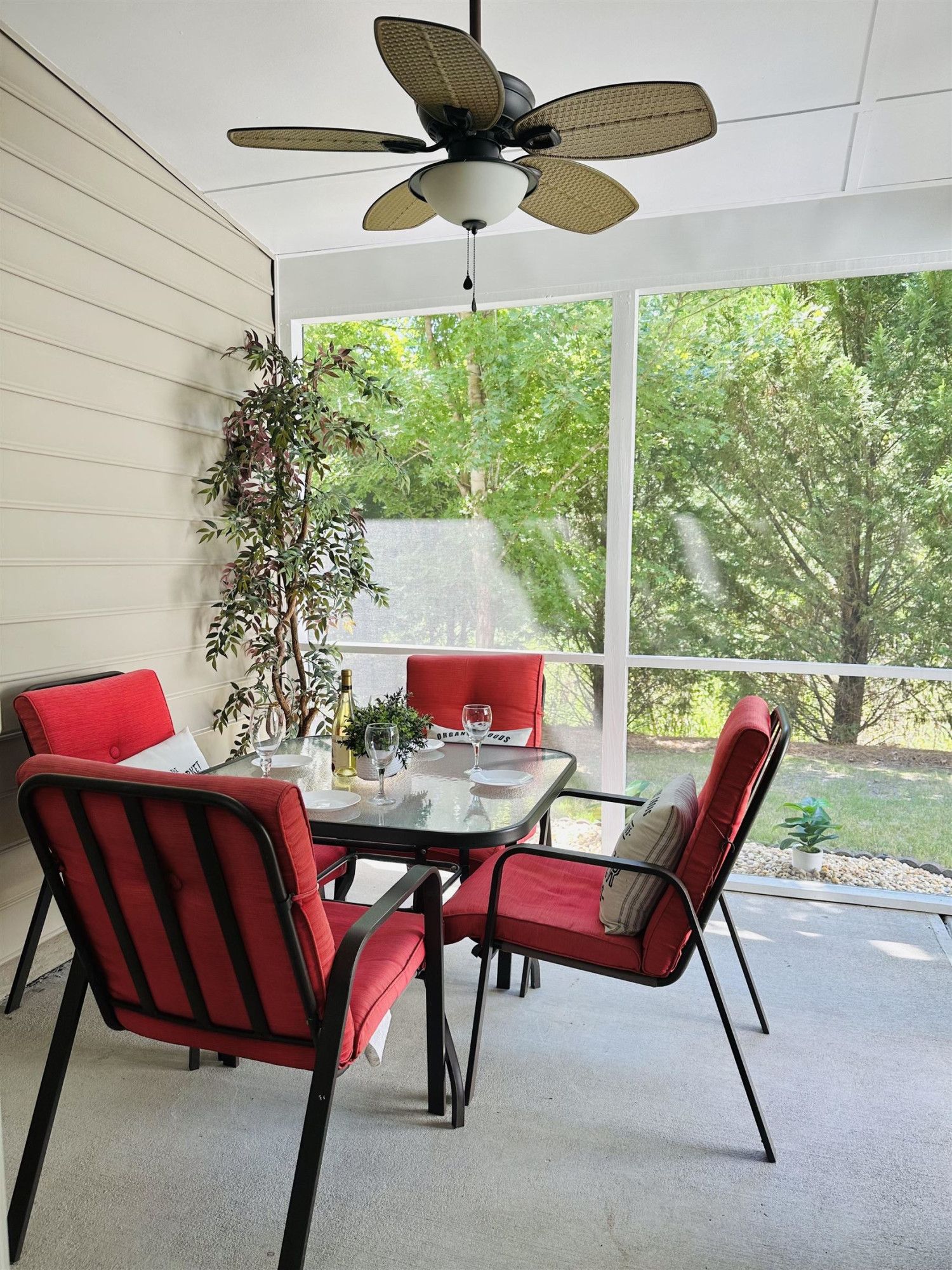103 Stockton Gorge Road, Unit 162 Morrisville, NC 27560 - Photo 8 of 25 Screen patio with ceiling fan.