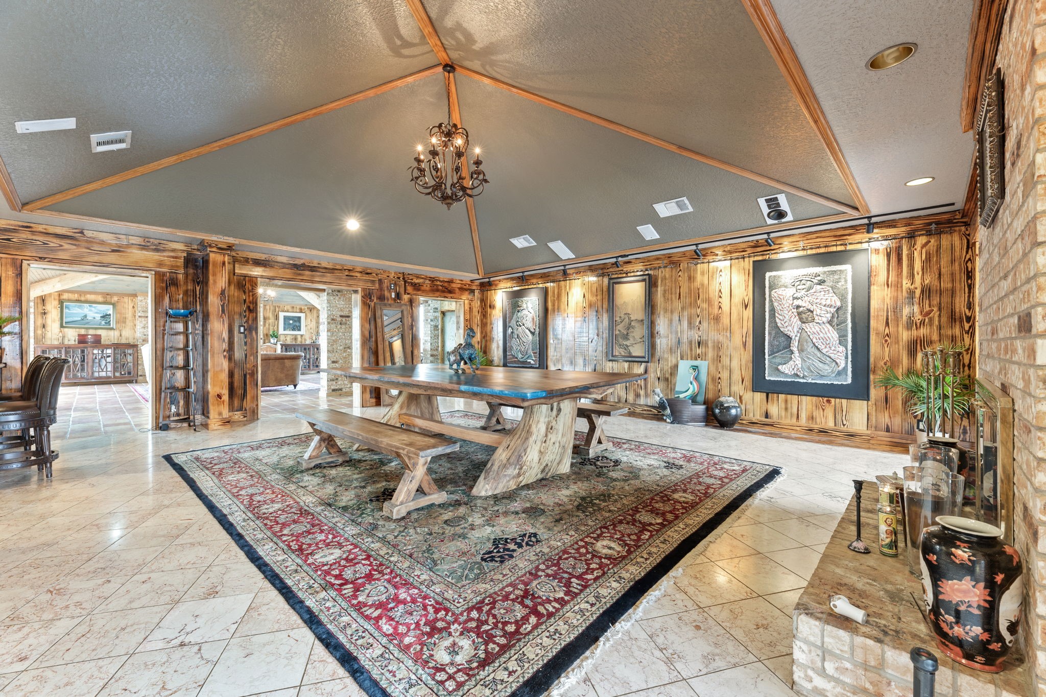 1226 County Road 45 Angleton, TX 77515 - Photo 9 of 30 a large hall with dining table and chairs