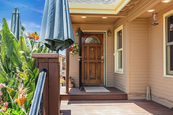a view of front door of house