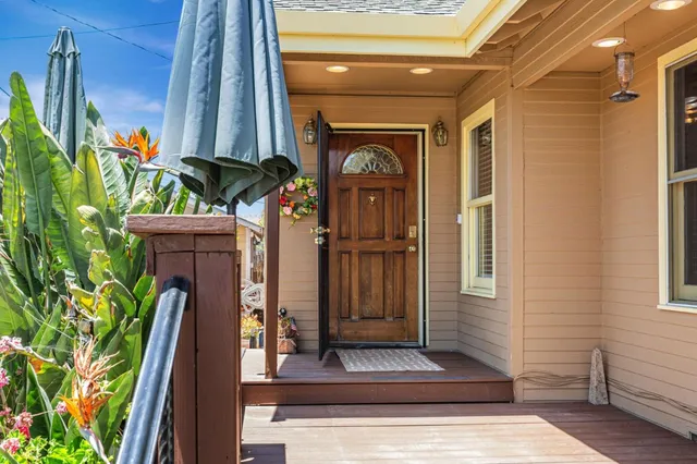 a view of front door of house