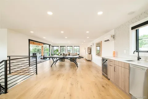 a very nice looking living room with a large window