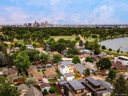 an aerial view of a city