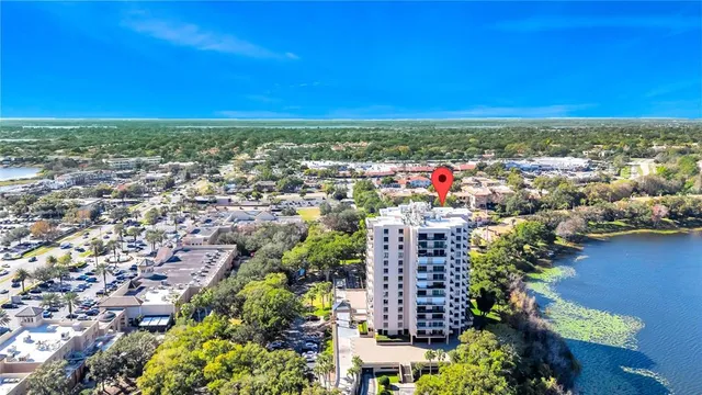 a view of a city with tall buildings