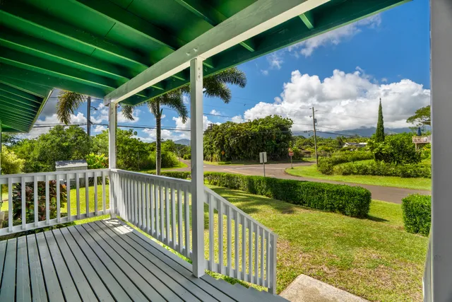 a view of a balcony with lake view