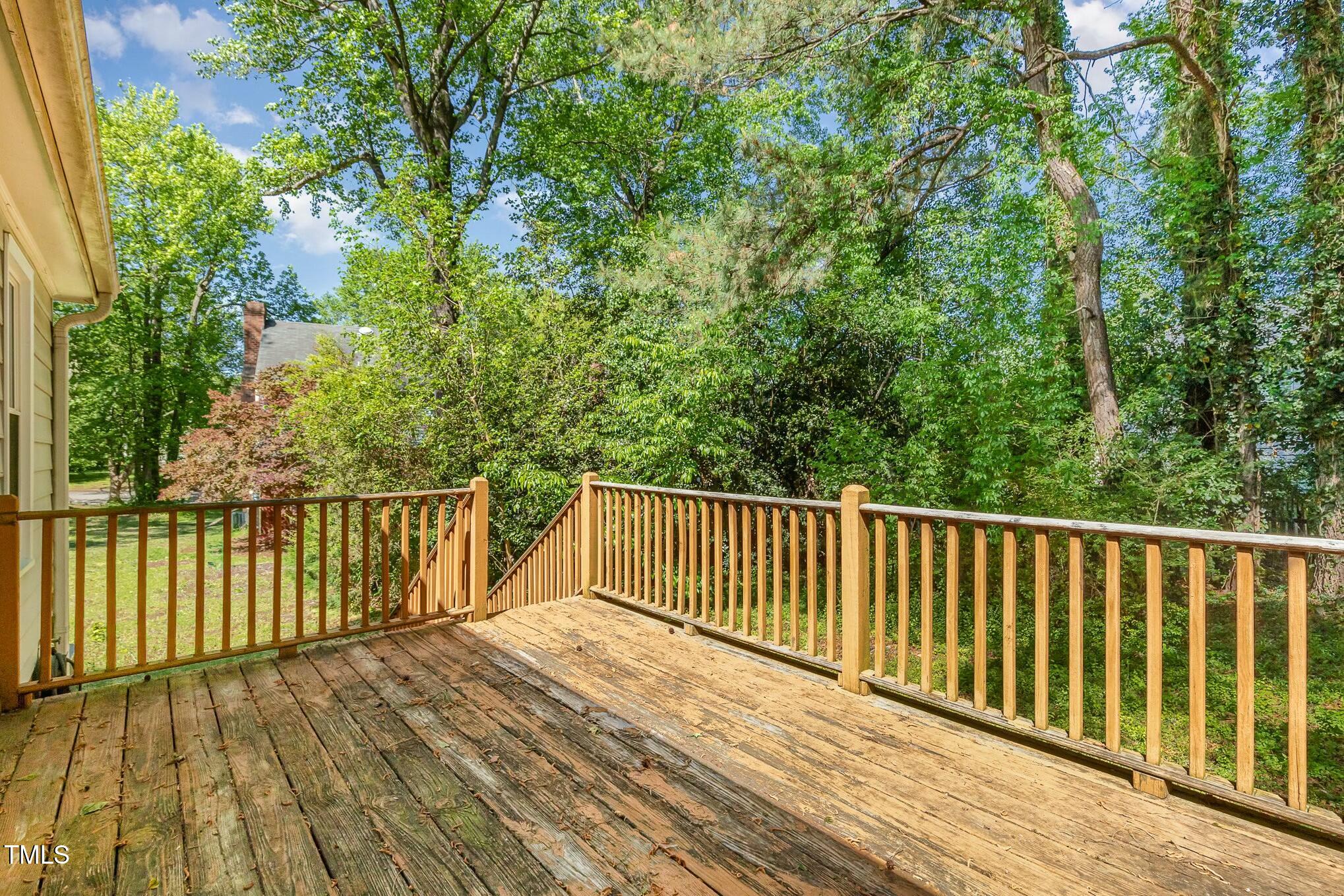 3109 East Folkestone Place Raleigh, NC 27604 - Photo 20 of 25 a view of balcony with wooden floor