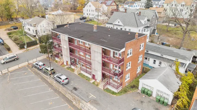 a aerial view of a house