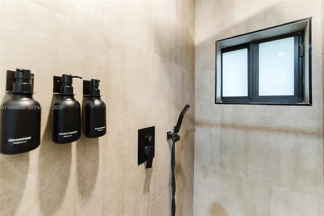 a view of swimming pool with an outdoor seating