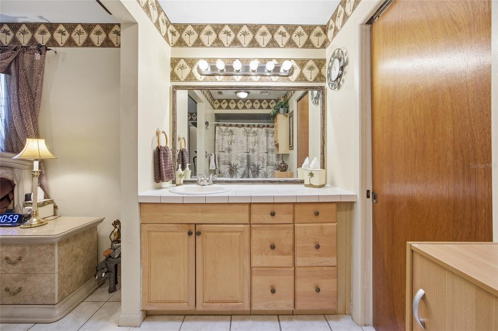 549 Silver Course Run Ocala, FL 34472 - Photo 24 of 48 a bathroom with a sink and a mirror