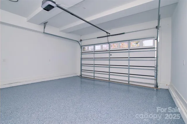 a view of an empty garage