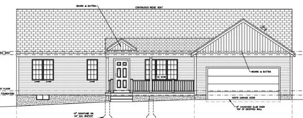 a view of a large white building