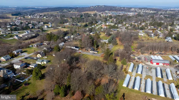 an aerial view of multiple house