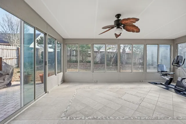 a view of a livingroom with a large window