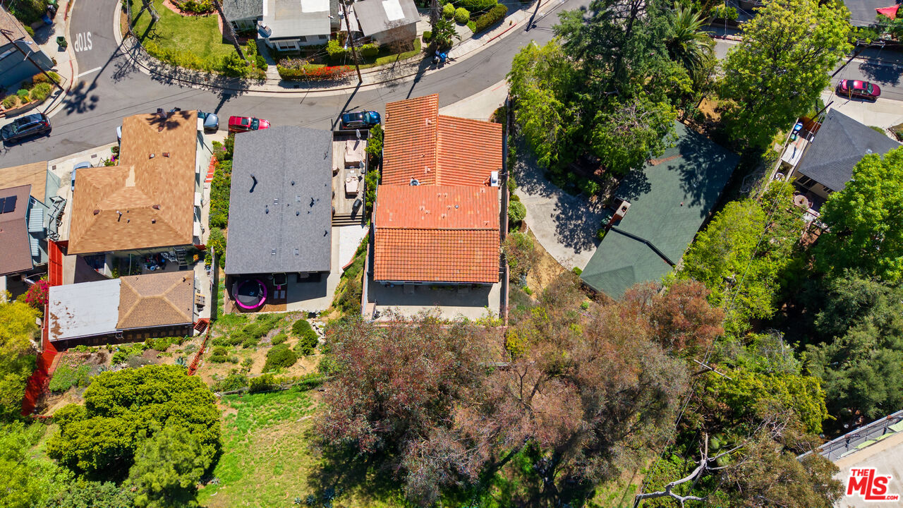 2655 Saxon Drive Los Angeles, CA 90065 - Photo 32 of 40 an aerial view of a house with a yard